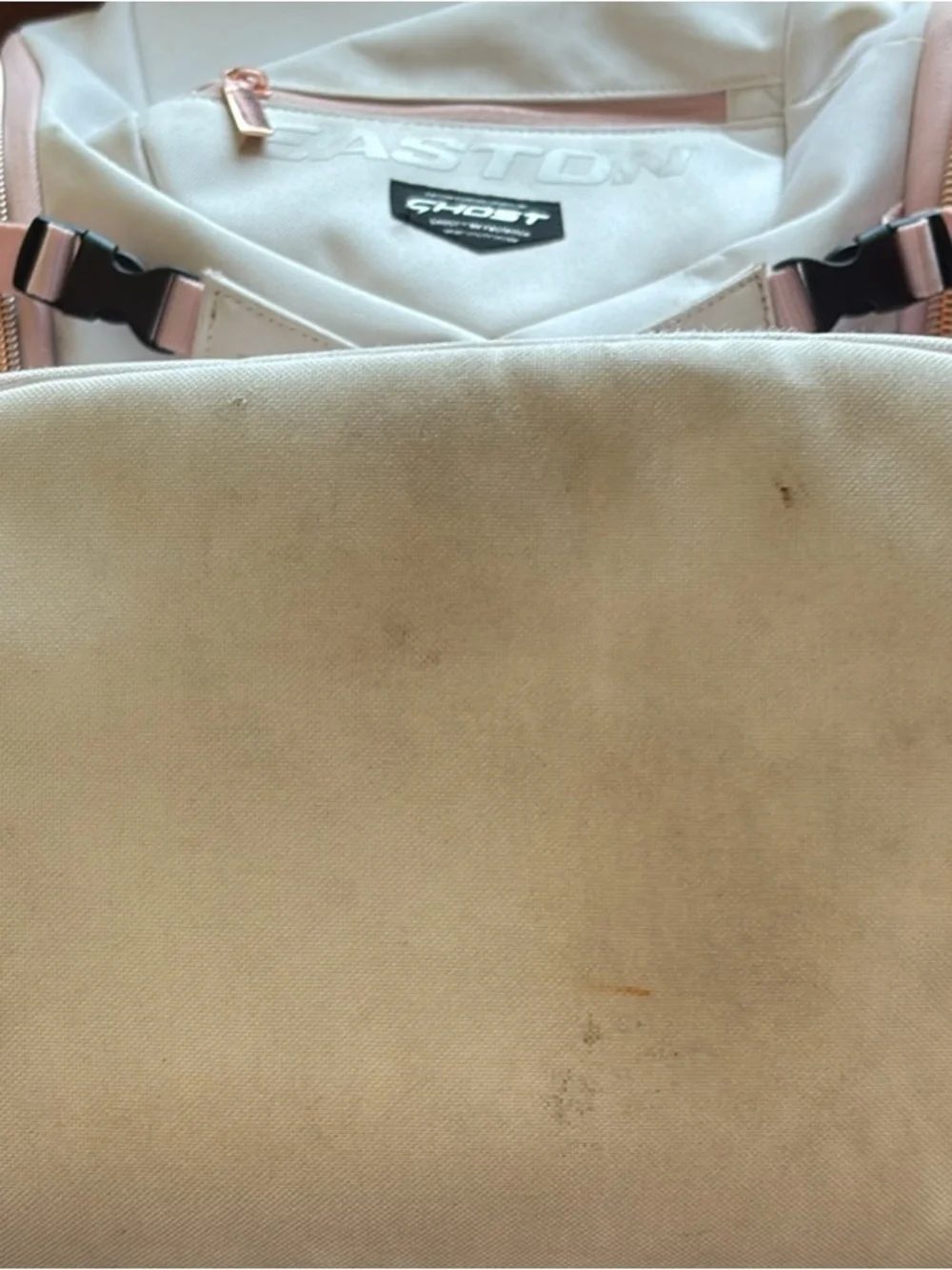 Easton Ghost NX Fastpitch Girls Softball Baseball Backpack Cream Pink Rose Gold